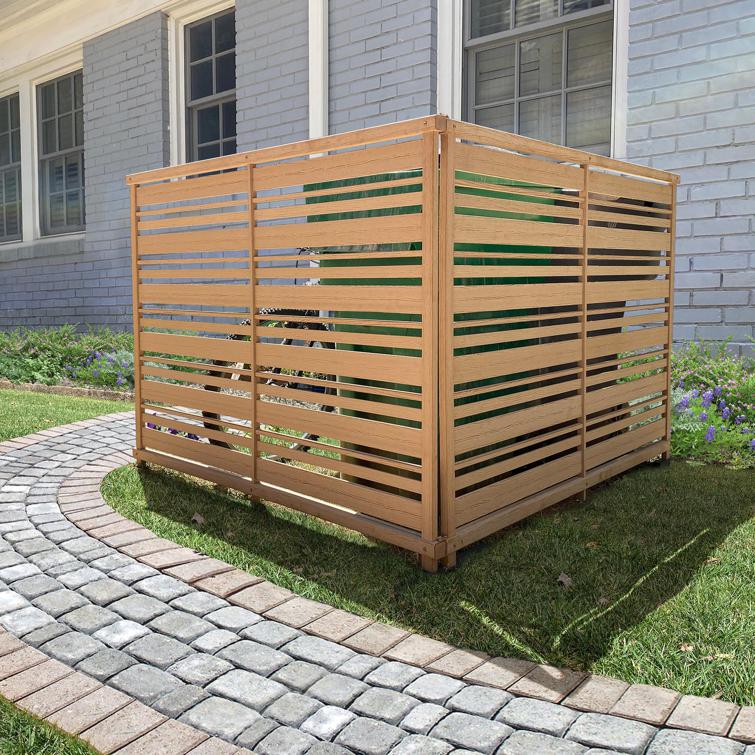 Fresno WoodTek Vinyl Screen Kit (Cedar) (48in H x 63.3in W) (2 Pack)